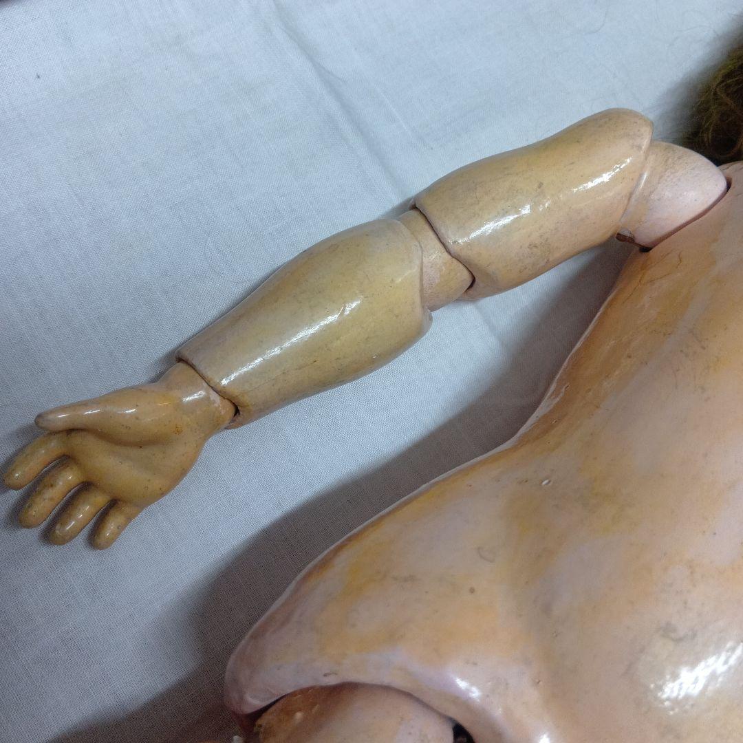 ♥色白で可愛いお顔のアンティーク　ビスクドール　ハンドベルグ　DEP （難有り）