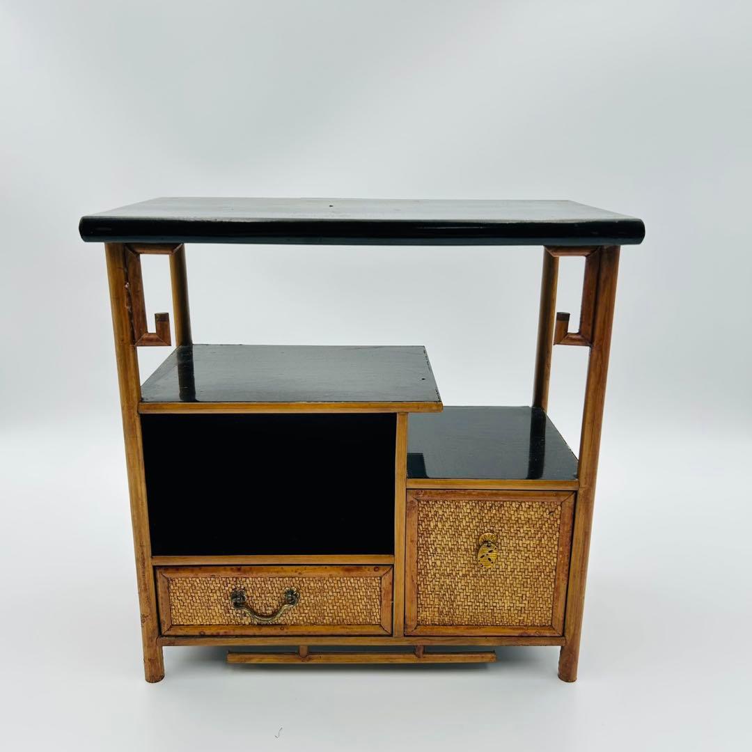 【茶棚　茶箪笥　飾り棚　煎茶道具】アンティーク　インテリア　骨董