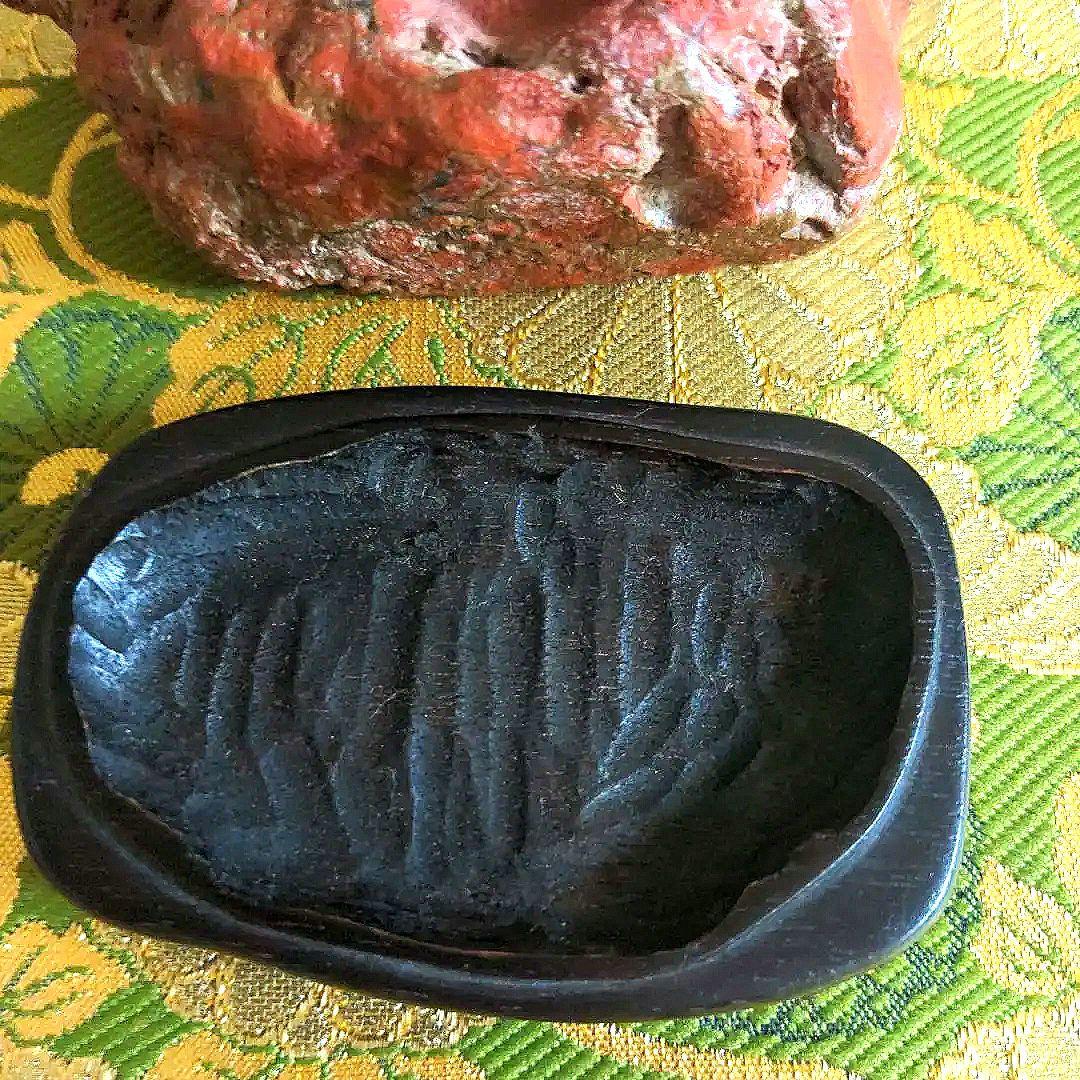 【最終価格】佐渡 赤玉石　侘庵　台座付　水石　盆石