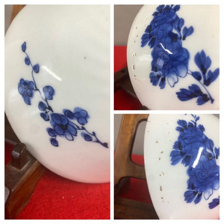 中国古美術　清朝染付け茶碗　茶道具　染付け　西き-6