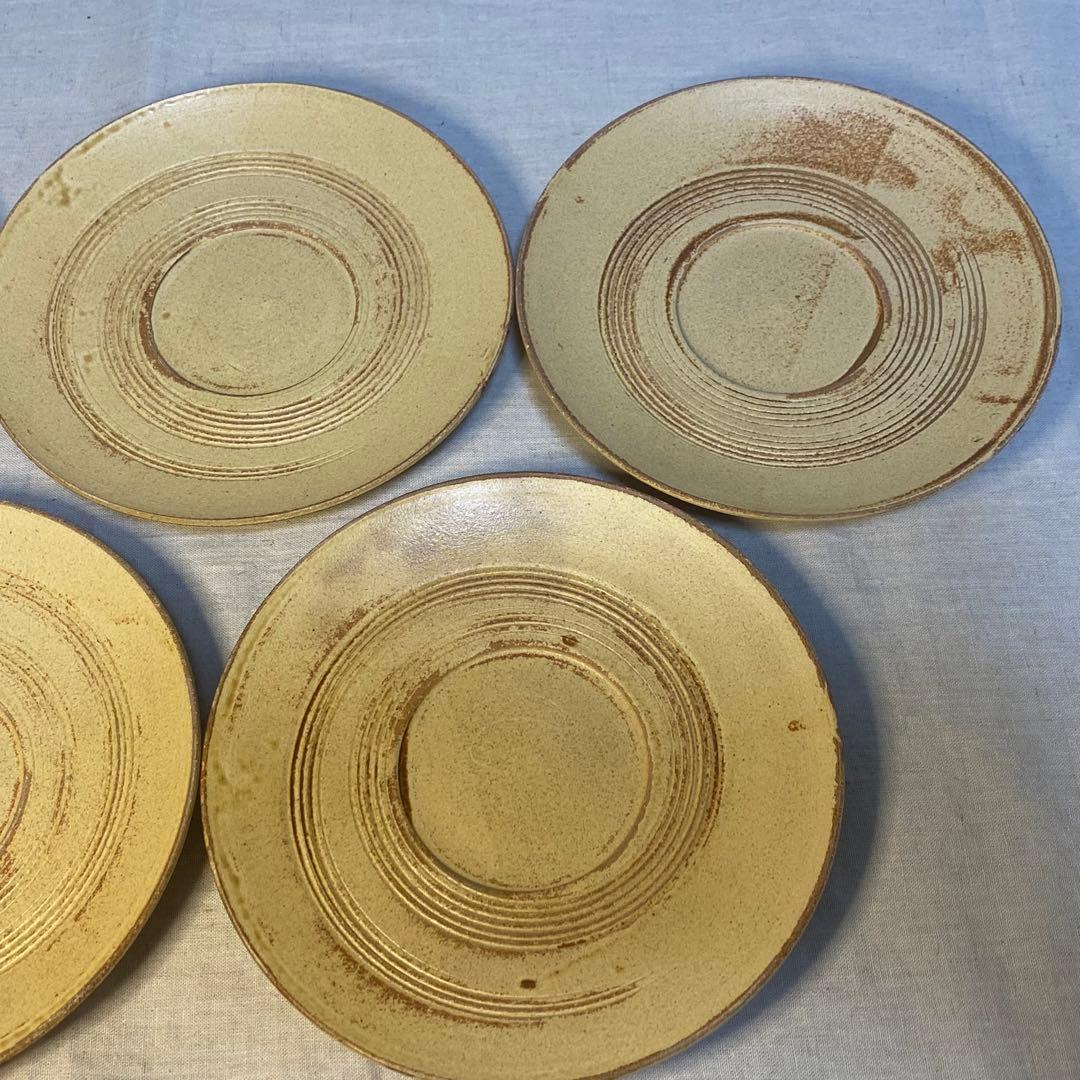 黄瀬戸　瀬戸焼　カップ&ソーサー　コーヒー　紅茶　小川欣二　5客