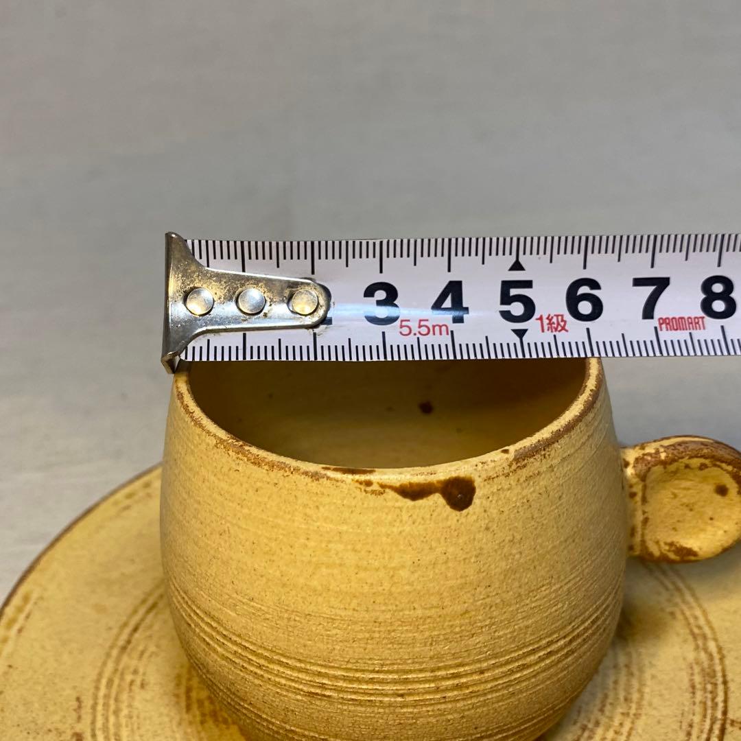 黄瀬戸　瀬戸焼　カップ&ソーサー　コーヒー　紅茶　小川欣二　5客