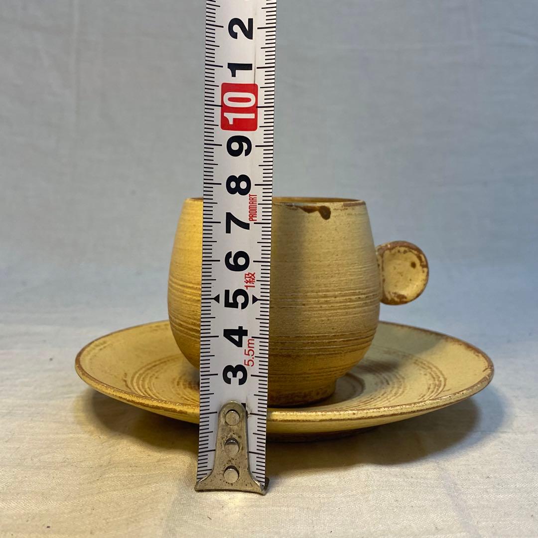 黄瀬戸　瀬戸焼　カップ&ソーサー　コーヒー　紅茶　小川欣二　5客