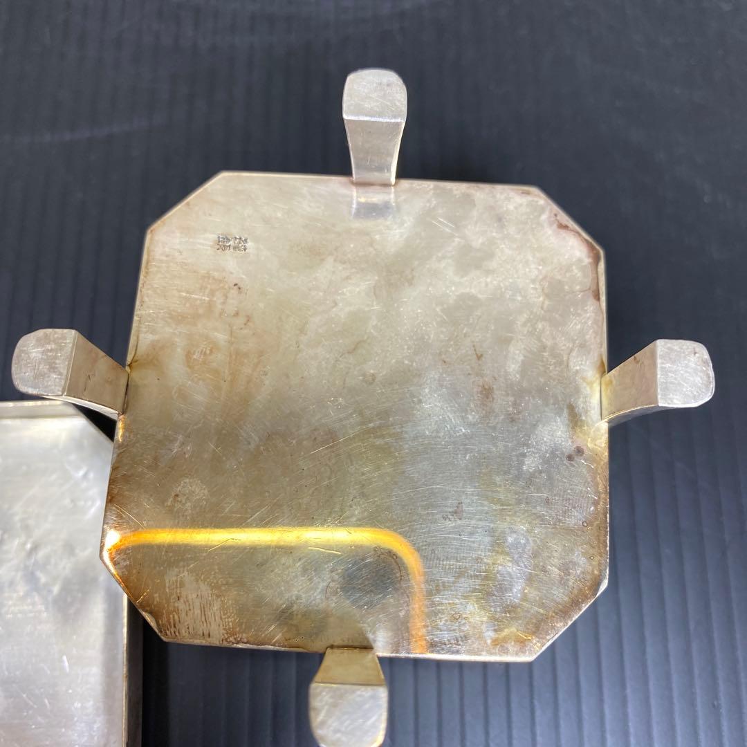 純銀　四足　彫金　ボンボニエール　102g 東さ8-0208☆2F