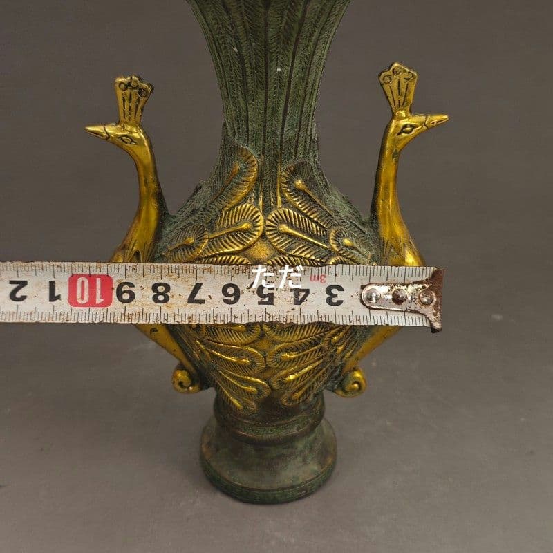 銅器 孔雀尊 リビング 玄関 博古架 装飾品 現代工芸品 置物