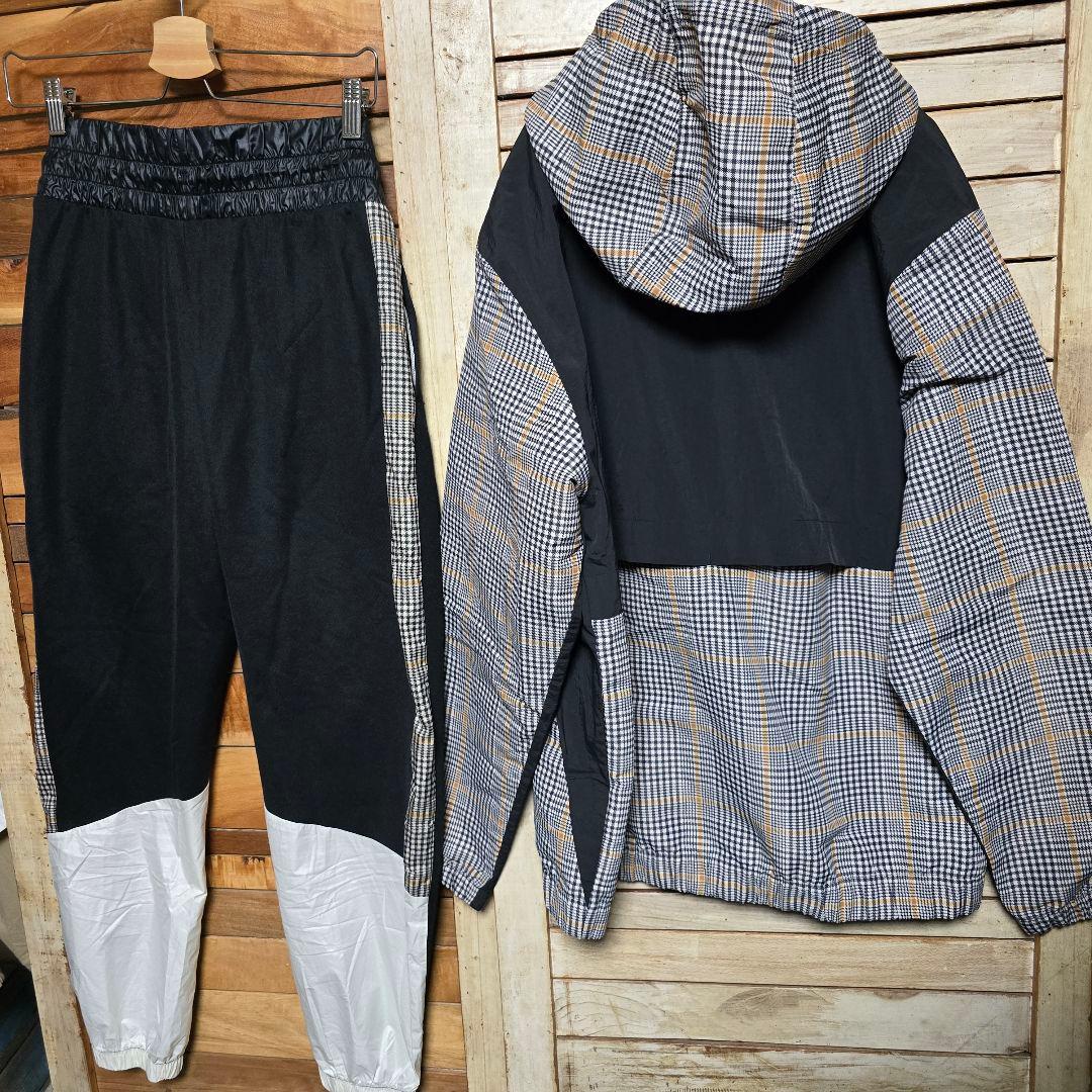 ニューバランス ウィンドブレーカージャケット×パンツ 上下セット チェック柄