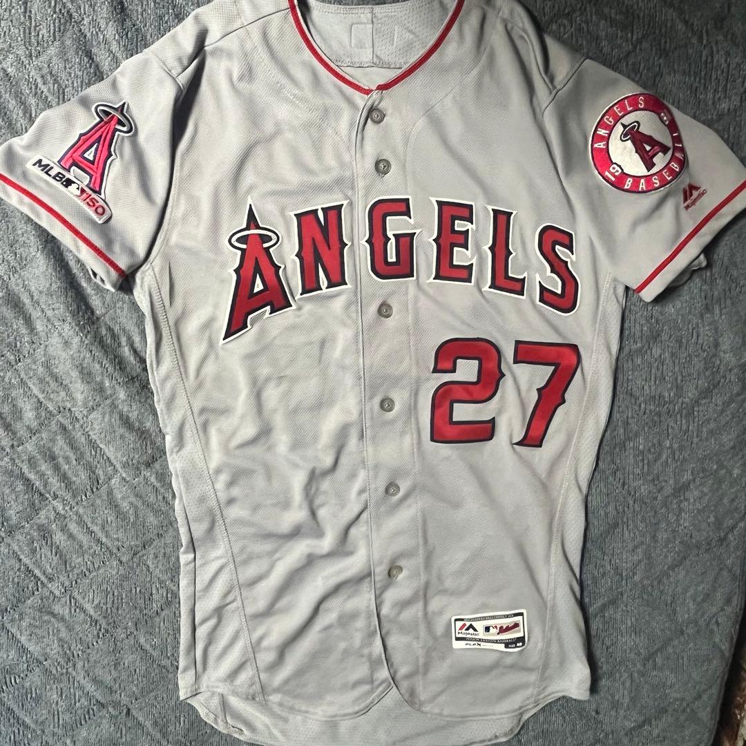 記念グッズ Mike Trout angels authentic jersey