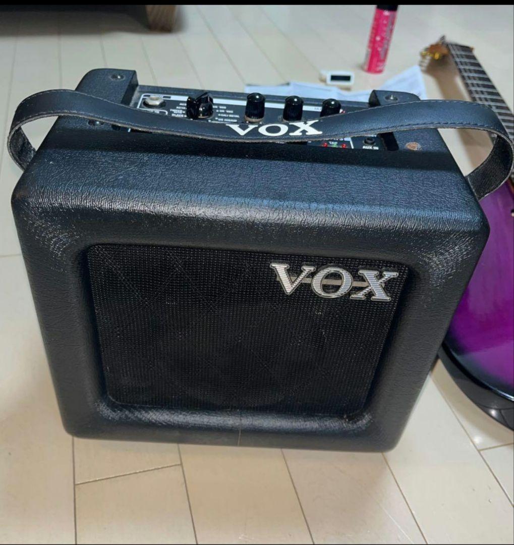 アリアプロIIパープルエレキギターとVOXアンプセット