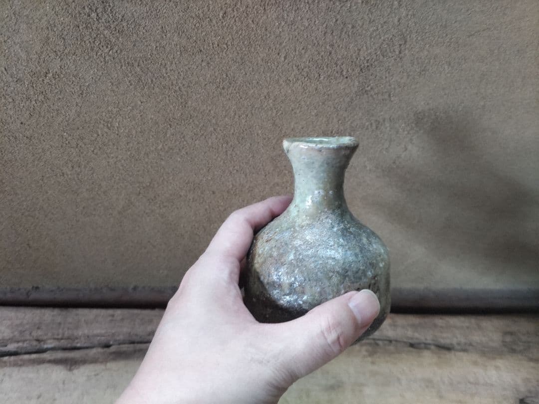 古信楽　徳利　一輪挿し