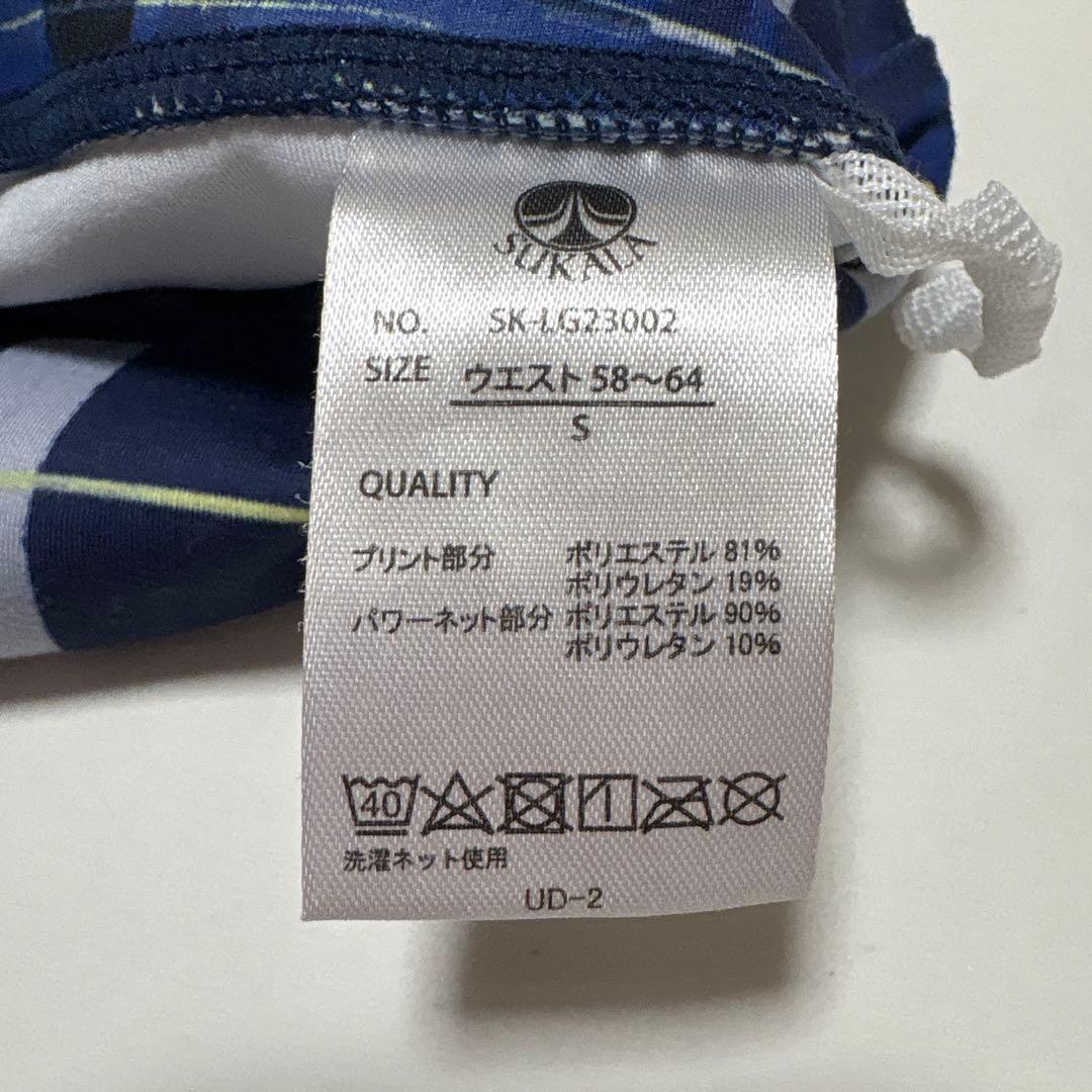 ネイビー チェック柄 ヨガウェアセット