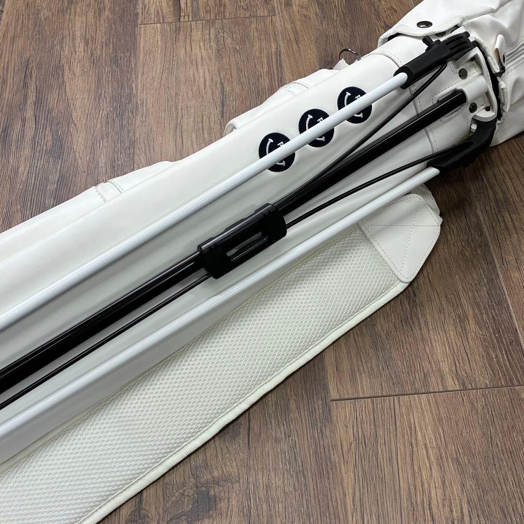 美品 PEARLY GATES パーリーゲイツ スタンド式 キャディバッグ 白