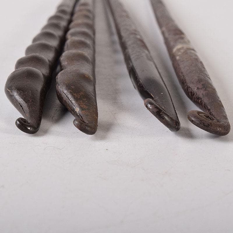 茶道具　鐵火箸　釜師　木越三右衛門造　二膳　共箱　V　R8312