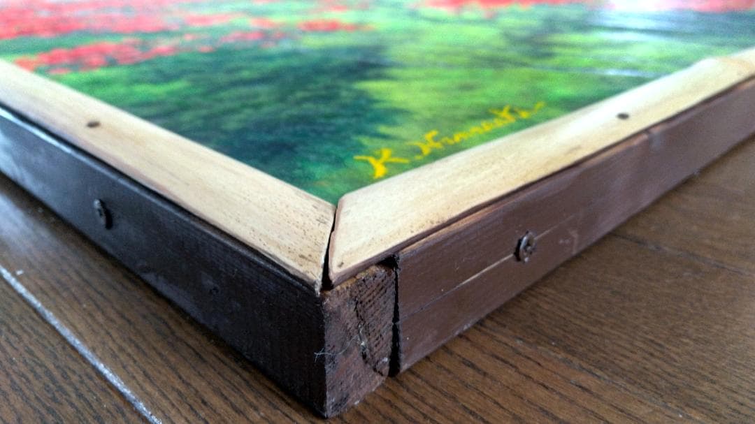 「花貫渓谷の秋」油絵 油彩画 絵画 風景画F30号