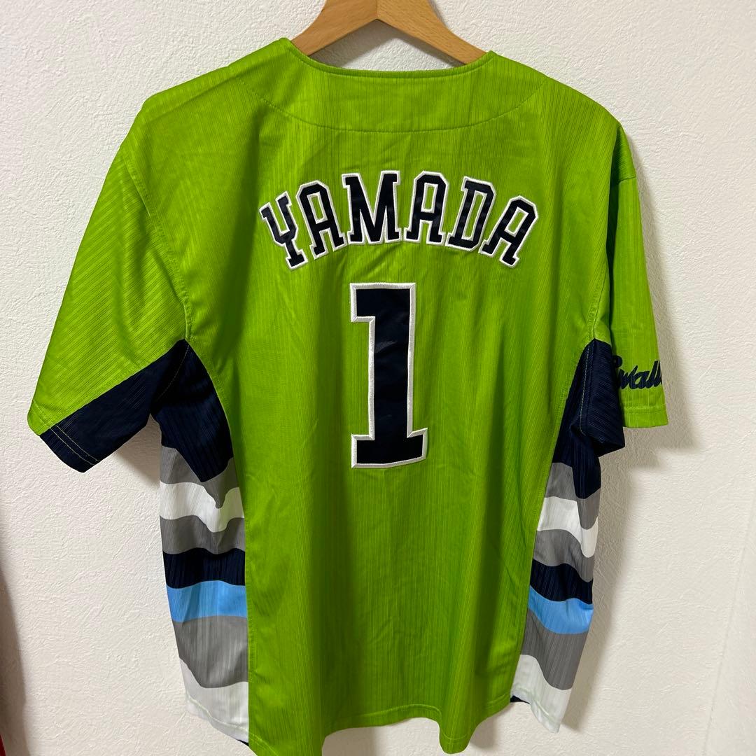 マジェスティック　ヤクルトスワローズ　燕プロ　刺繍ユニホーム　#1 山田哲人