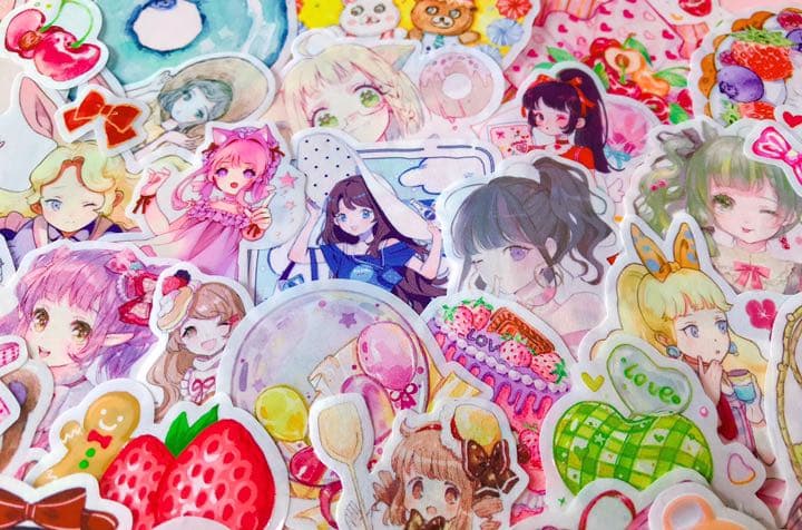 可愛いい❤️❤️人物マステフレークシール( ⸝⸝•ᴗ•⸝⸝ )157