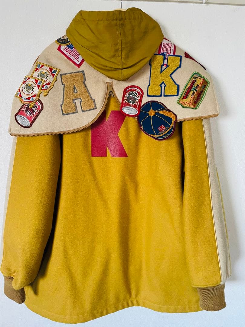 カールヘルム　オールスターワッペン　フード付きベンチコート　スタジャン