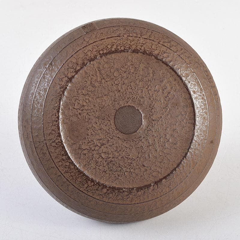 南部鉄器　御釜師　鈴木盛久作　波紋花器　重さ約1015g　共箱　M　R9373