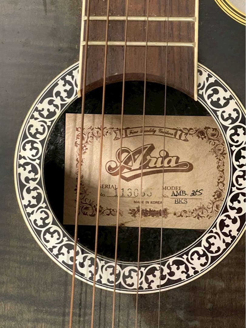 Aria AMB-35S エレアコ ギター 希少 サイン入り