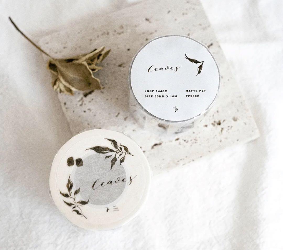 leaves　霧面PETマスキングテープ　マステ