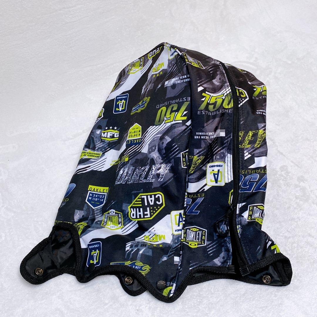 美品　オークリー　スタンド付キャディバッグ　ブラック　イエローグリーン　9.5型