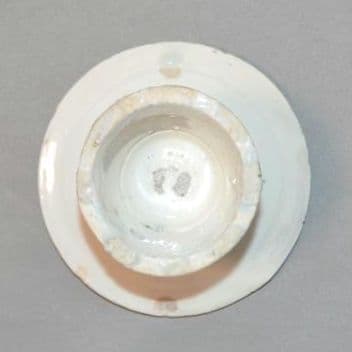 『李朝白瓷櫛目文餅型』 ”木石過眼”　トクサル　菓子型　朝鮮古陶磁器　蓋置　墨床