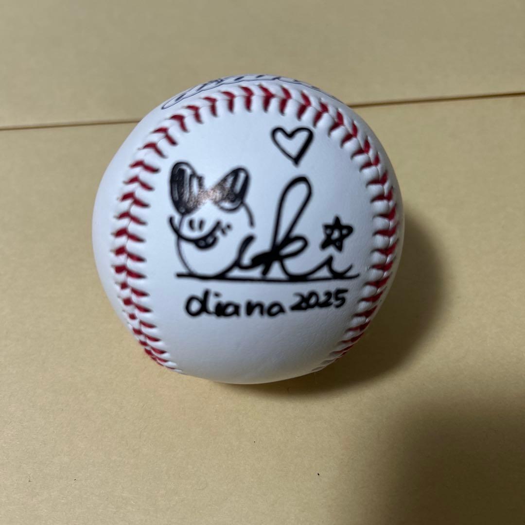 横浜DeNAベイスターズ diana 直筆サインボール　2025 aki