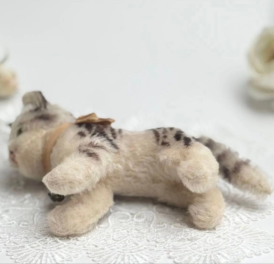 Cat Tabby 14cm★ネコのタビービンテージ/アンティーク★Steiff
