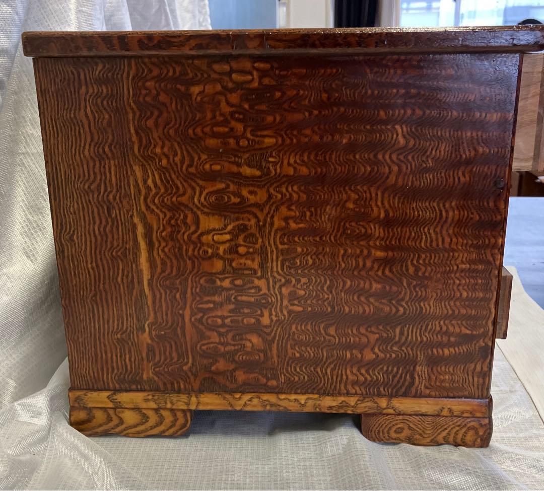 期間限定処分価格　銘木玉杢タモ　チェスト　年代物リメイク