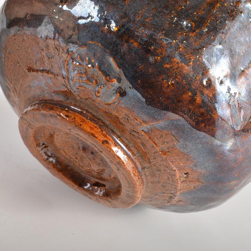 茶道具　大樋焼　大樋長阿弥造　飴釉茶碗　共箱　2点まとめて　V　6447