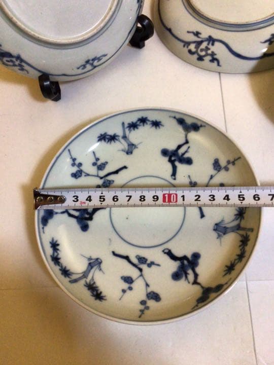 古民家蔵出し　松竹梅柄 縁起良いです…  古伊万里？？　５枚セット