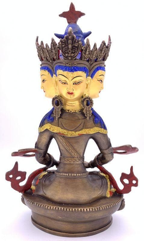 ◆ 希少！！◆四面大日如来（ヴァイローチャナ）像◆仏教　チベット