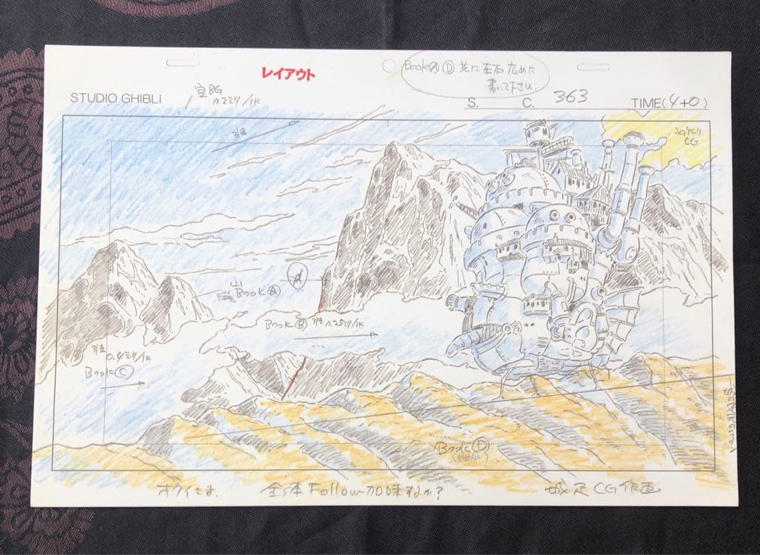 スタジオジブリ・レイアウト展 実寸レプリカ 原画 【ハウルの動く城】2004