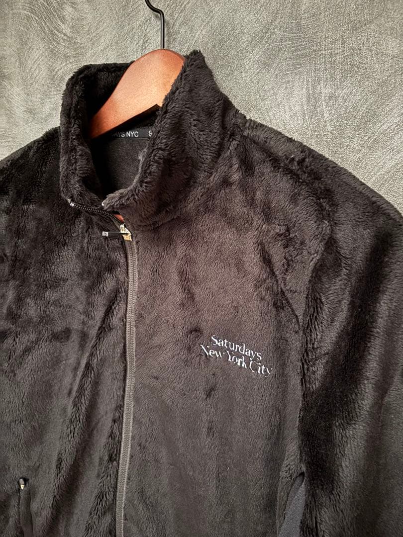 Saturdays NYCフリースジャケット S ブラック