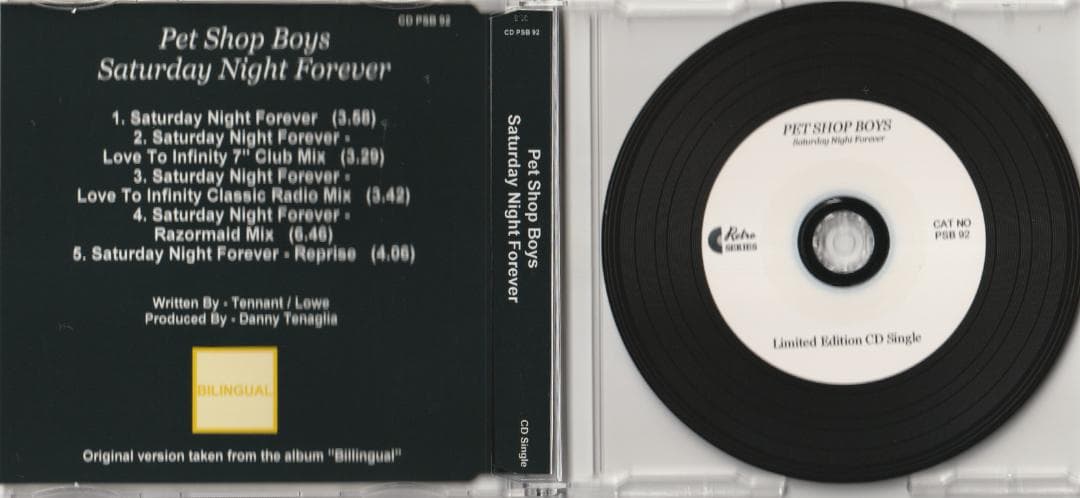 PET SHOP BOYS　Saturday Night Forever　CD
