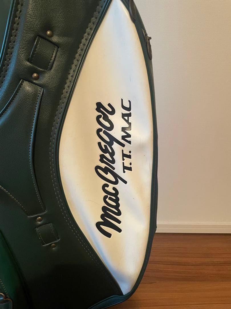 MacGregor 緑色キャディバッグ・本間製シューズバッグ付き