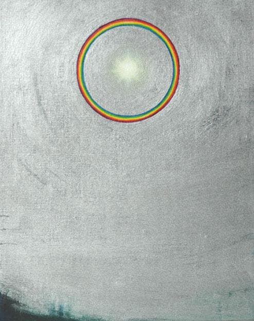 油絵 菅家令子 絵 絵画インテリア額付(黒) 油絵 F3-S72023 風景祈り