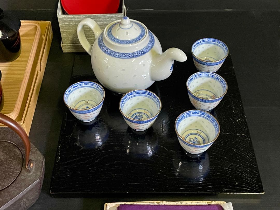 「母」 茶道具 いろいろ まとめて 13種類 銚子 急須 建水 四つ椀 その他