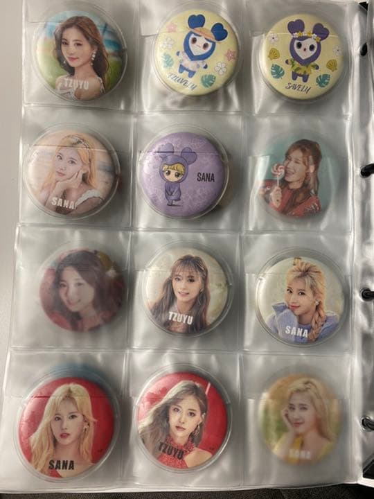 twice サナ，ツウィ(Kcon 全メンバー)缶バッジ