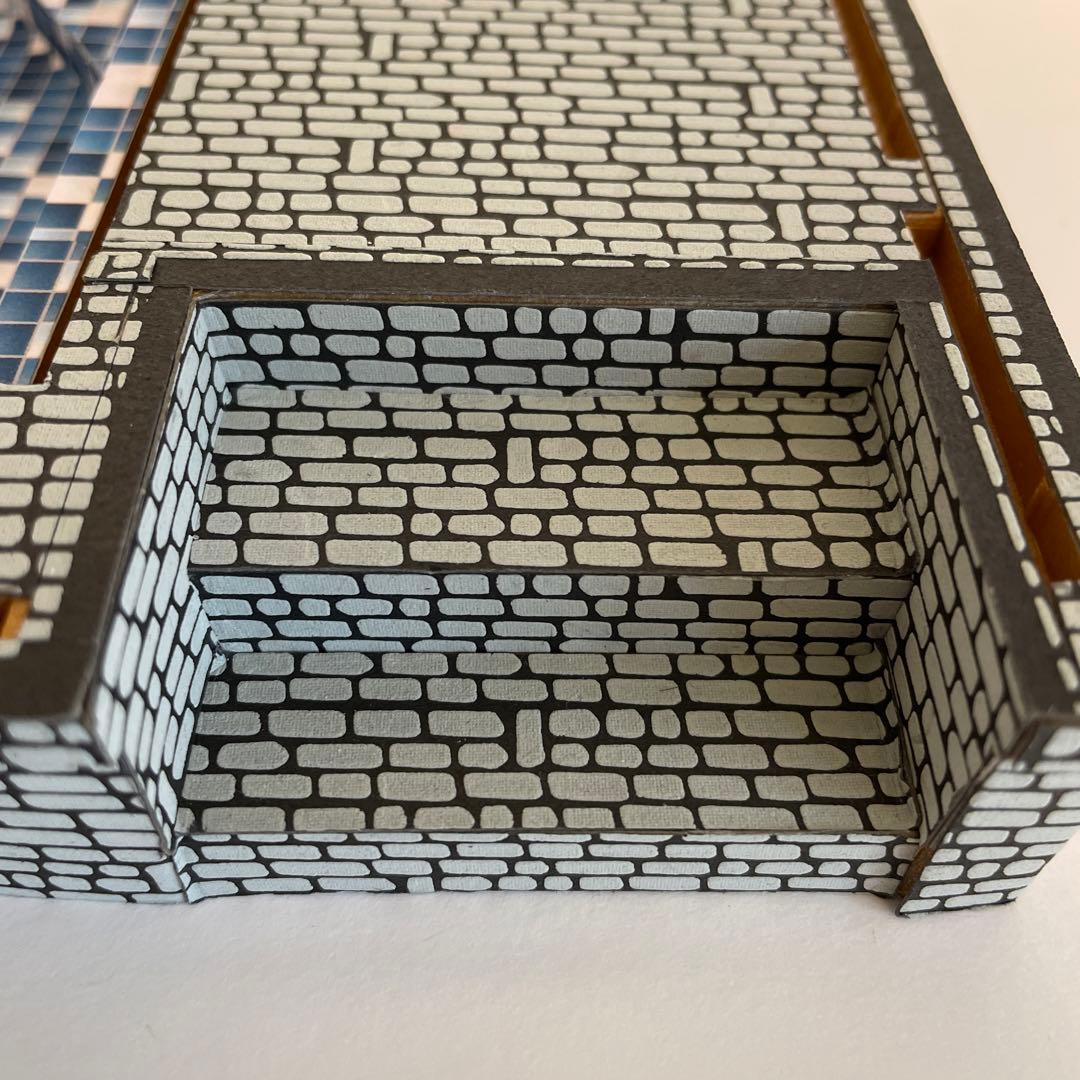 リーメント シルバニア ミニチュア 背景付●温泉 銭湯ガチャ ミニリカちゃん