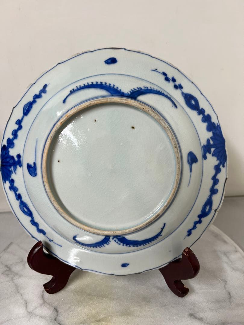 古美術　明時代　 嘉靖万暦年染付皿