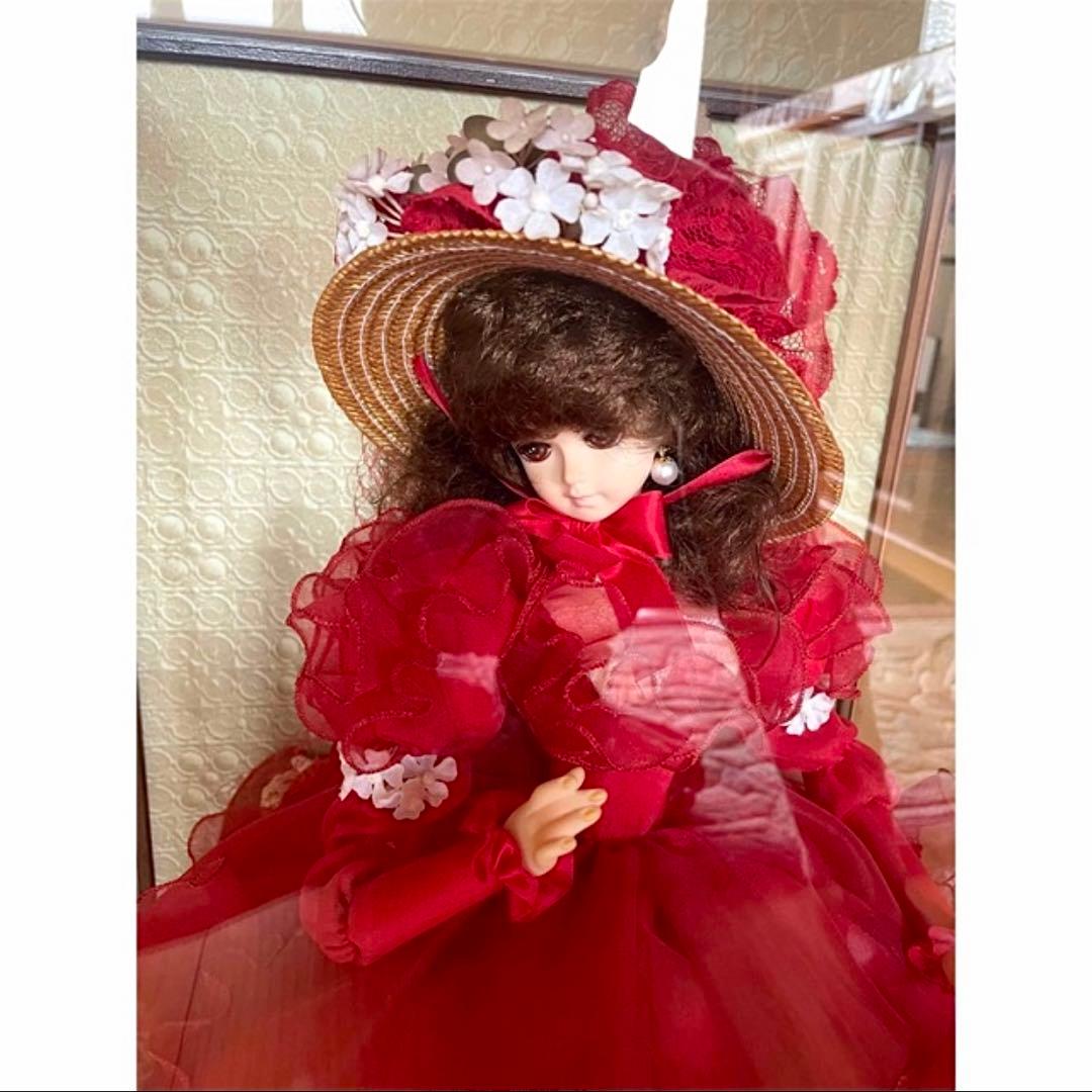 ●【美品】アンティークフランス人形 専用クリアケース付 ドール ドレス パール③