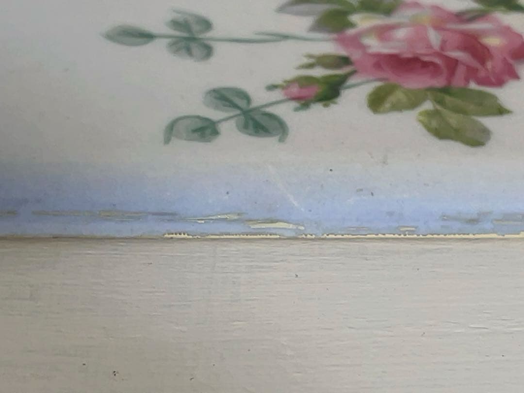 【Sale最終価格】陶器製バラ柄ドアプレート＊アンティーク