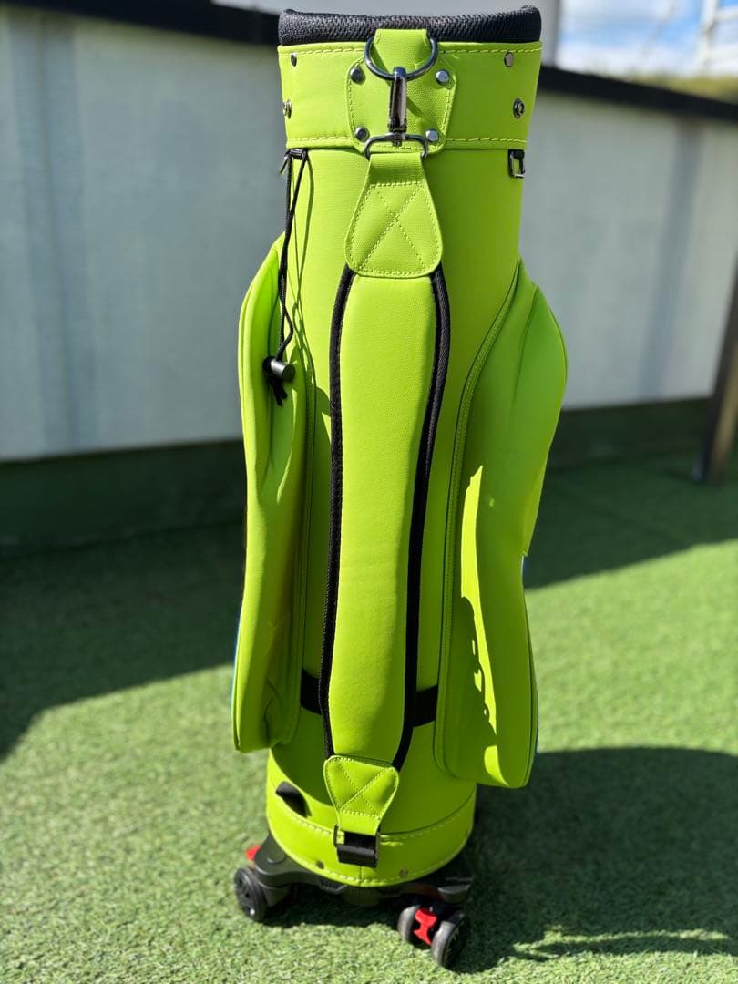 キャスター付　ゴルフバッグ　キャディバッグ　新品　グリーン　ブルー　KING
