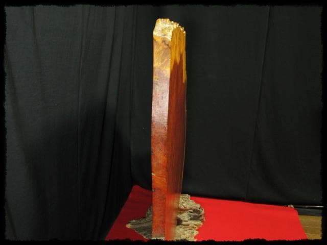 大型 花梨 玉杢 瘤 衝立 結界 置物 一枚板 天然木 間仕切 玄関飾 e58