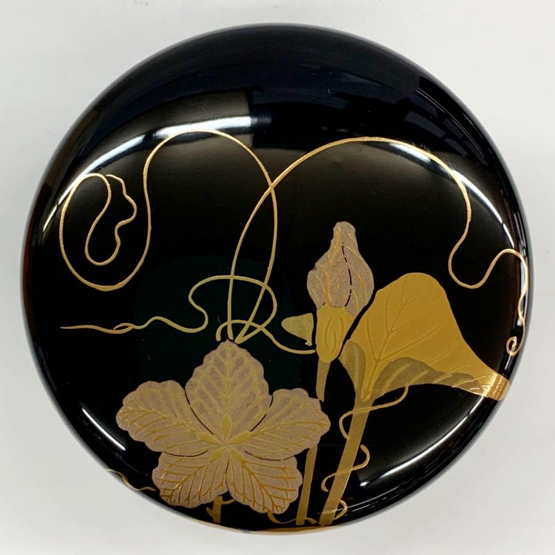 【平棗　玄々斎好写　夕顔】中川秀甫　共箱