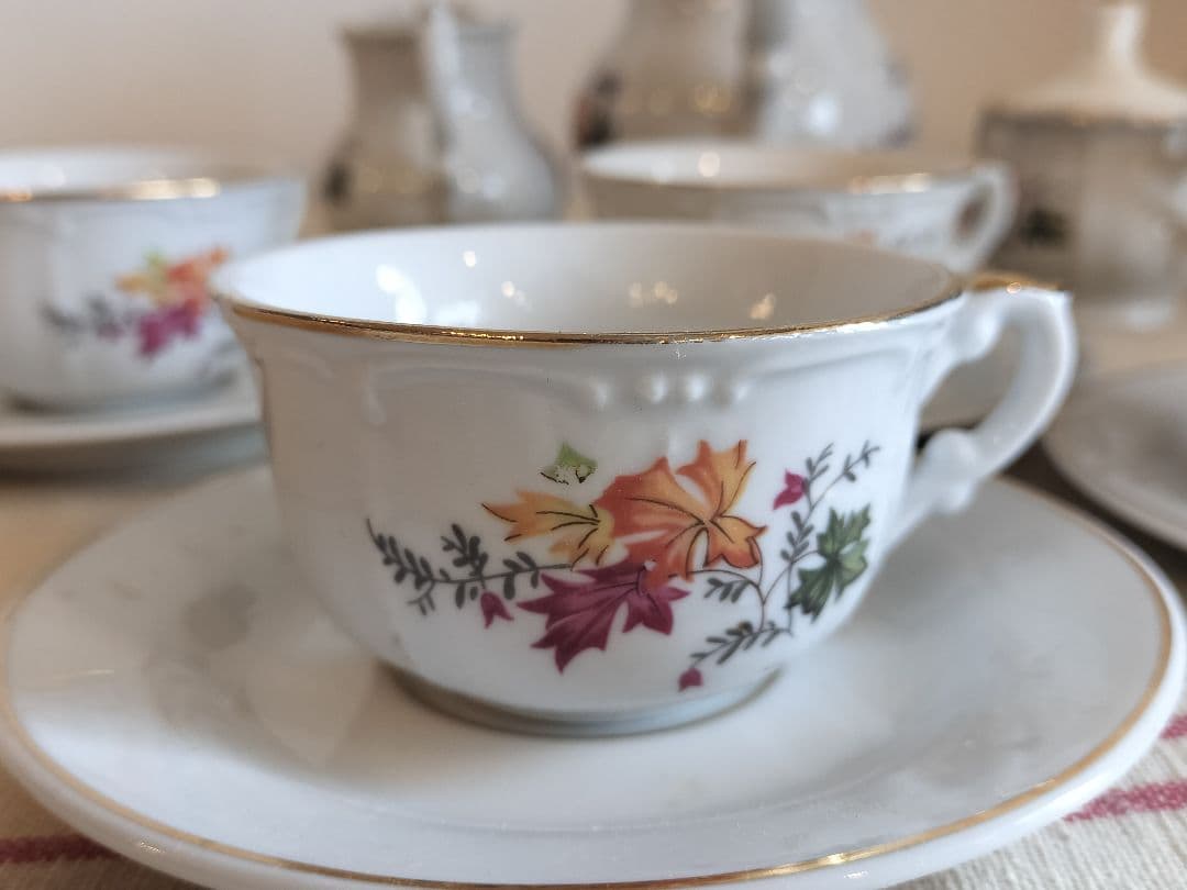 アンティーク　フランス　ビンテージ　陶器　ままごと　ディネットセット