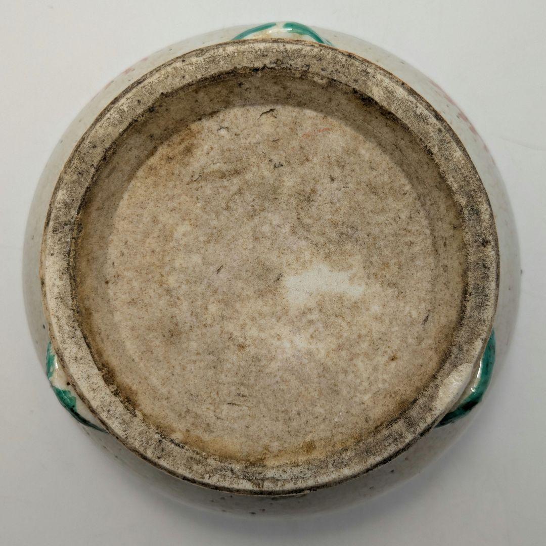 大正～昭和初期 赤絵香炉 香道具 仏具 お香 アロマグッズ 香爐 置物 色絵付け