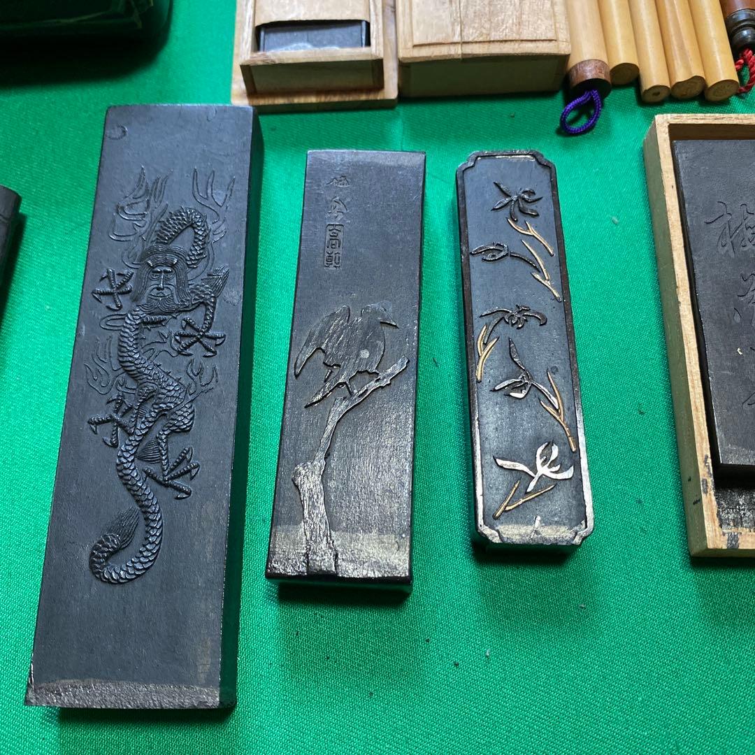 書道　硯　墨　筆　セット　中古