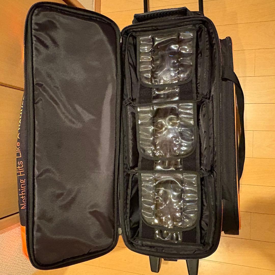 HAMMER ボウリング用バッグ 黒とオレンジ 3個入りバッグ