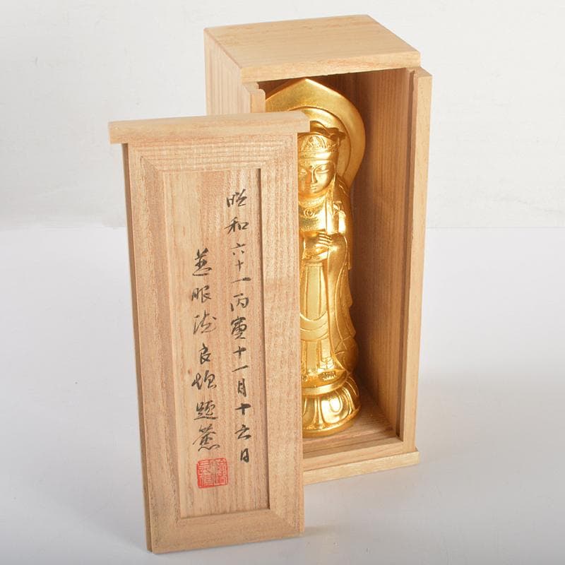 仏教美術　銅鍍金　慈眼院千体観音像　仏像　置物　共箱　C　R6876